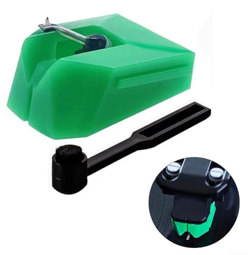 AT-VMN95E - Aguja de repuesto para tocadiscos, aguja de repuesto para tocadiscos con cepillo de limpieza para tocadiscos de vinilo