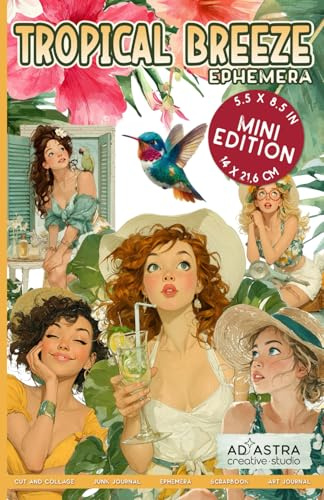 TROPICAL BREEZE EPHEMERA: For Junk Journals, Scrapbook, Ephemera Cut And Collage And More