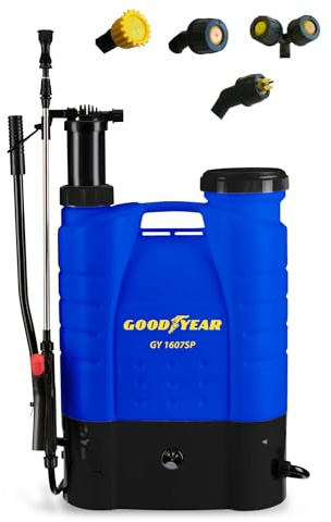 Goodyear - Pulverizador Mochila Eléctrico 16L para Jardín 1,4 Bar