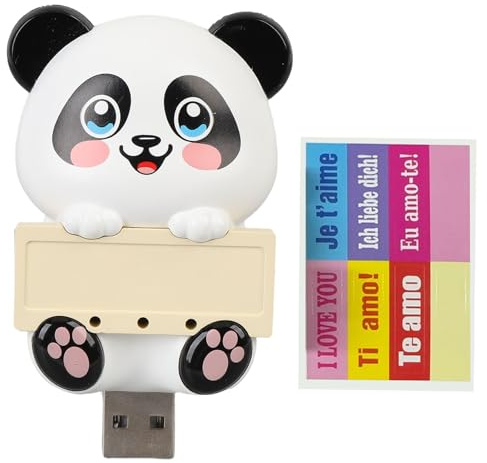 Purificador de aire iónico negativo de Cheotime, Purificador de aire iónico portátil de ABS compacto ABS para la oficina de la habitación del hogar Operación tranquila (Panda)