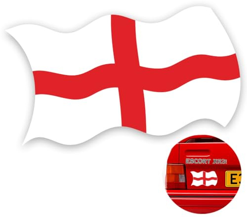 Union Jack UK Flag Vinyl Sticker - Self-Adhesive Decal for Cars, Vans, Windows, Laptops & VE Day | Indoor & Outdoor British Flag (England (St George))