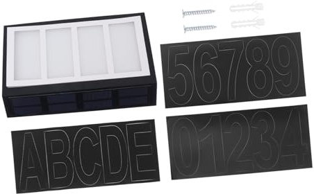 Yardenfun Civico LED Solare con Lettere e Gruppi Numerici Lampada da Esterno Parete con Rilevatore Crepuscolare Alta Luminosità e Risparmio Energetico per Indirizzi Casa e Hotel