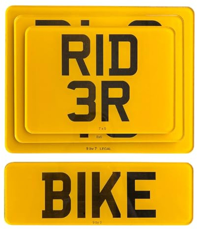 Motorbike Show Plate 6 x 8 (Non-Road Legal), Road-Legal Plate, Double Borders, Quad/Bike/ATV/Scooter/Off Road Enduro Motobike