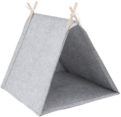 POENVFPO Cama para Tienda de Campaña Tipi para Perros, Casa Tipi Portátil, Lavable, Transpirable, para Perros Pequeños y Gatos, Todas Las Estaciones