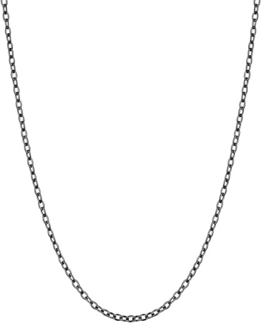 U7 1,4 mm / 2,5 mm O-Kette Damen Herren, Ultraleicht & Hypoallergen, 316L Edelstahl Halskette zum Schichten und für Anhänger, 5cm Verlängerung, 4 Farben, 35-76cm, Perfekt für Alltag