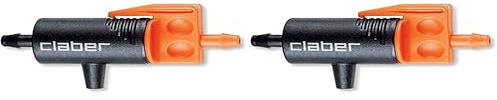 Claber 91217 Irrigatore Goccia in Linea, Nero (Confezione da 2)