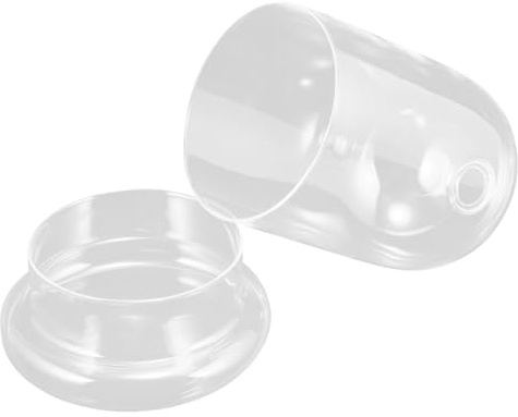DOITOOL Cloche en Verre Transparent Élégante pour Fleur Éternelle avec Base Résistante à l'usure Chocs, Décor Créatif pour Plantes et Bougies, Design de Dôme