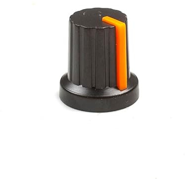 Luftschloss 10 Stück Rotary Electronic Control Potentiometer Knob 6mm Shaft Hole Diameter 16x15mm Cap Adjustable for Volume Control Knob Audio knob Guitar Knob Switch Knob Black Orange