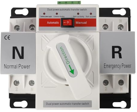 Gishbjka Interruttore di Conversione A Ripristino Automatico 110V 220V 2P 63A Mini Dual Power Controllore di Trasferimento Automatico Dispositivo di Commutazione in Fusione