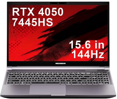 MECHREVO Gaming Laptop 15.6in Dragon FHD 144Hz 15K R7-7445H RTX4050 16GB DDR5, 512GB PCIe 4.0 NVMe SSD
