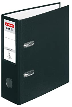 Herlitz Ordner Kunststoff A5 hoch 75mm (1 Stück, schwarz)