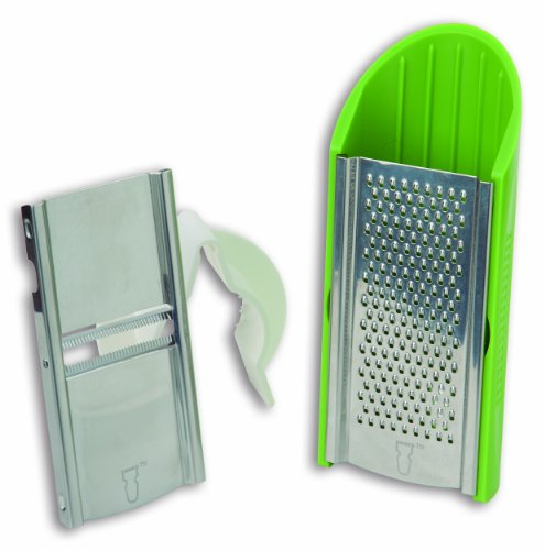 Arcos Gadgets Profesionales, Cortador y Pelador de Verdura, Acero Inoxidable Cromado, Color Verde
