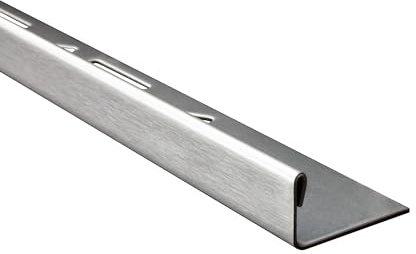L-Profil Edelstahlschiene Fliesenprofil Fliesenschiene Edelstahl V2A L250cm 10mm gebürstet