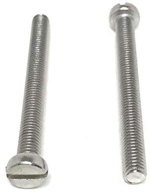M5-.80 x 50 Stainless Steel Slotted Cheese Head Machine Screw DIN84 A2 M5x50 (20 Pieces)