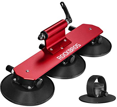 ROCKBROS Sucker Bike Rack for Car Roof Suction Cup Bicycle Carrier Quick Release Aluminium Alloy Roof Rack for 1 Bike