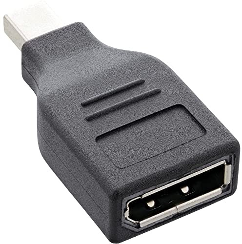InLine® DisplayPort-adapter, mini DisplayPort-kontakt till DisplayPort-uttag, 4K/60Hz, svart