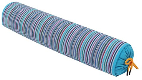 Tongliang Neck Roll Pillow Cylinder Neck Pillow Buckwheat Husk Cervical Support Pillow Bed Bolster Head Cushion Blue 40 * 9cm