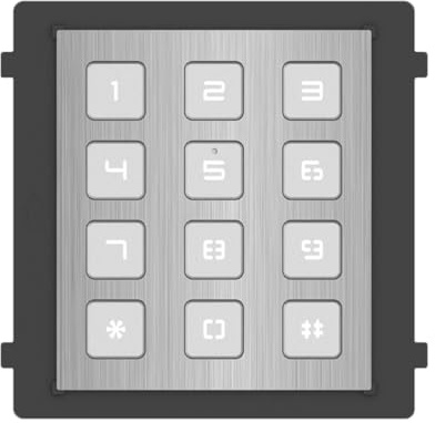 Hikvision - DS-KD-KP/S - Video Intercom - Modulo Tastiera - Keypad a 12 tasti fisici - 8X Dip Switch - Installabile a incasso o a parete - DS-KD-KP/S