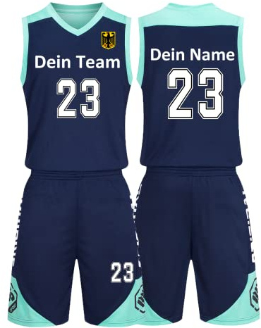 Benutzerdefiniert Basketball Trikot Kinder Herren Set mit Namen Nummer Team Logo 2-Piece Basketball Jersey Shirt & Short