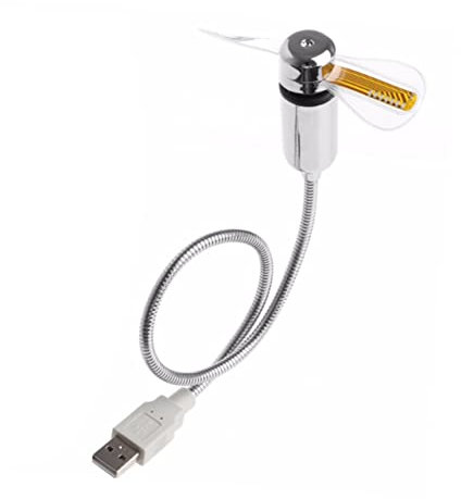 Mobestech Ventilador De Computadora Usb Flexible Mini Ventilador Cuello De Cisne Hogar y Oficina Para Portatil y Ordenador Carga Usb