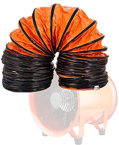 DOZPAL PVC Flexible Hose 10m/32ft Air Duct Hose Retractable Insulated Flexible Ducting Heavy Duty Cooker Hood, Extractor Fan, Air Conditioner Hose,45cm