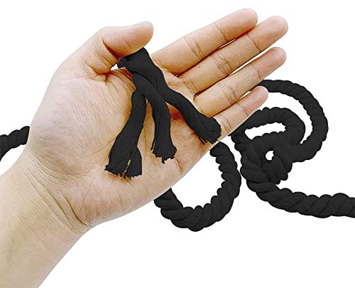 30 m Baumwollseil, 6 mm natürliches gedrehtes Baumwollseil, dickes Seil, Baumwollseil, Makramee-Schnur für Wand, Garten, Pflanzen, Kleiderbügel, Stricken, Makramee, Zuhause, DIY, Basteln, Dekoration