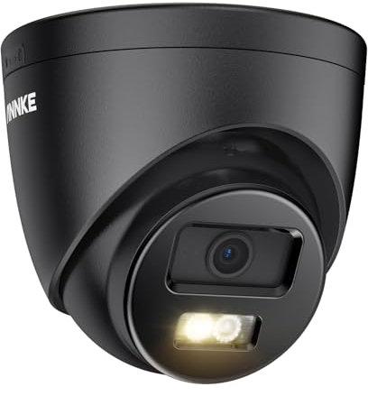 ANNKE C500 3K PoE CCTV Camera Black, Wired IP Security Camera Outdoor with Spotlight, Colour Night Vision, Smart Human Vehicle Detection, IP67 Waterproof, Support Micro SD Card Slot