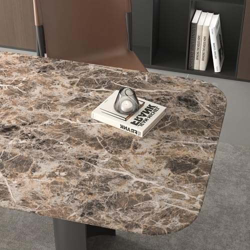 JSEVEM 24×197 Extra Thick Brown White Marble Wallpaper Peel and Stick Waterproof Brown Marble Contact Paper Vinyl DIY Faux Granite Wall Tile Stickers for Kitchen Bedroom Walls Bathroom Countertops