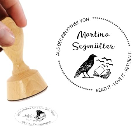 Ex Libris Stempel – Buchstempel mit Namen in diversen Motiven zur Auswahl – direkt hier personalisieren und bestellen