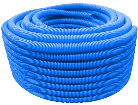 HDPE Corrugated Pre-Sleeved PEX-A tubing 3/4”x 300 Ft. Insulated Pex Pipe for Commercial and Residential Applications, Pex Tubing with Corrugated Sleeve Cover for Hot and Cold Water, Blue