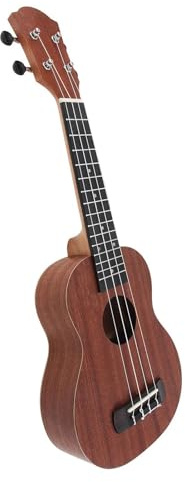 Ukulele 21-Zoll-Sopran-Ukulele Aus Sapeli-Holz 15 Bünde Vier Saiten Hawaii-Gitarrensaite, Musikinstrument
