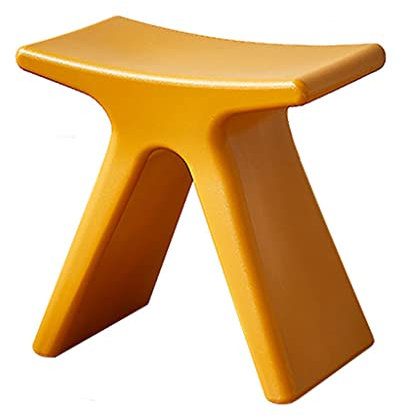 LSHYYDS Moderner, niedriger Hocker aus Kunststoff, wasserdicht, rutschfest, Duschhocker, bequemer Wechselschuhsitz für Zuhause, Schwarz, 43,5 x 24 x 41,5 cm
