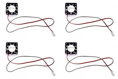 JZK 4PCS 25x25x7 mm DC 5V Mini Ventilateur de Refroidissement avec Connecteur 2 Broches - 9800 tr/min, 0.08A pour Carte de Développement, Carte Graphique et Imprimante 3D