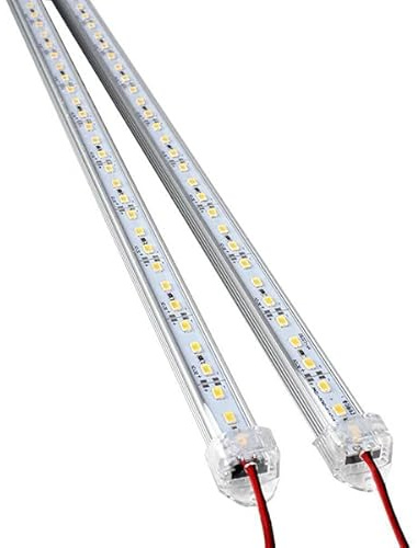IWOWHERO 2pièces Bande Lumineuse LED Rigide DC Barre Lumineuse Aluminium Étanche LEDs SMD Lumière Blanche pour Décoration Et Éclairage De Voiture