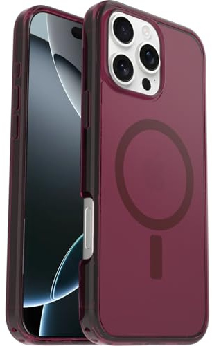 OtterBox Symmetry Clear MagSafe Case for iPhone 16 Pro Max, Red | Shockproof, Drop-Proof, Protective Thin Case, 3x Tested to Military Standard