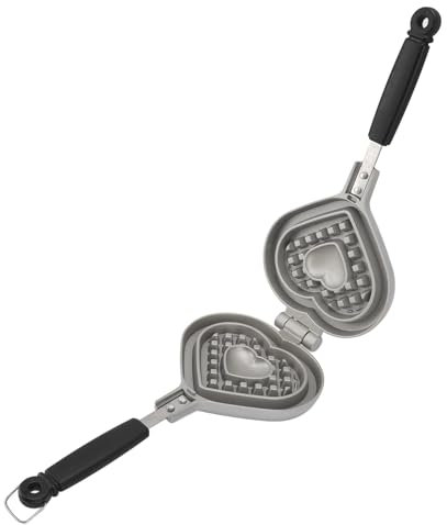 Heart Waffle Maker, Double Sided Heating Mini Waffle Maker Pan Heart Pancake Mold Waffle Maker with Non Stick Design for Kids Ideal for Breakfast and Dessert