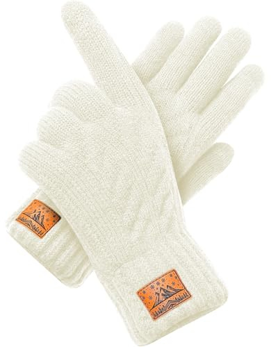 CHENMEI Winterhandschuhe Strickhandschuhe für Herren Damen - Touchscreen Wollhandschuhe, Warme Winterhandschuhe mit Fleecefutter,Wintergeschenke Outdoor für Männer und Frauen