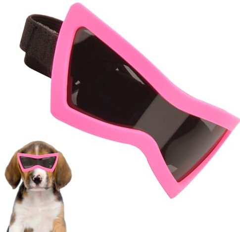 Hundebrille, winddichte Brille für Hunde, UV-Schutz, Welpenbrille mit verstellbarem Riemen, für Strandausflüge, Wandern, Abenteuer, Sommerausflüge, Spaziergänge mit der Katze