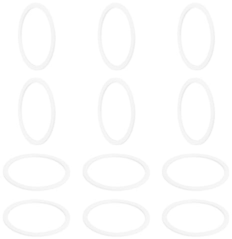 QUARKZMAN 12 Unidades Arandelas Planas De PTFE 70mm De 60mm DI Blancas | 2mm Espesor, Junta De Espaciado, Para Sellado Para Grifos Tuberías Mangueras Pernos Maquinaria