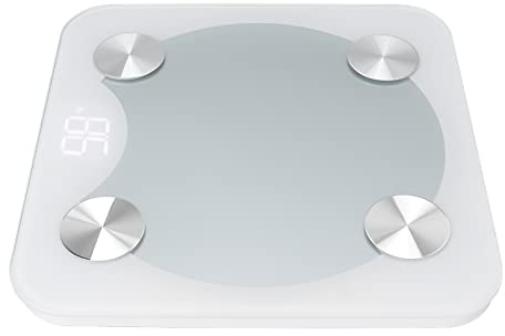 HETHLIF Digital Våg Professionell Smart Kroppsfettvåg med LED-skärm för Hemmagym Användning Härdat Glas Vit 28x28cm