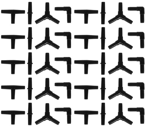 TOYANDONA 40pcs Aquarium Airline Tubing Air Connector Substitute Adapter Plastic T-shaped L-shaped I-shaped Y-shaped Aquarium Air Pump Accessories for Fish Tank Stone