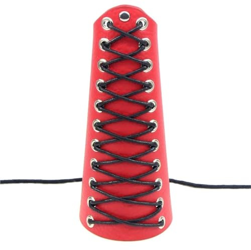 Armskydd Bågskytte 1 stycke självreglerande PU läder armskydd bågskytte tillbehör traditionellt skott (röd)