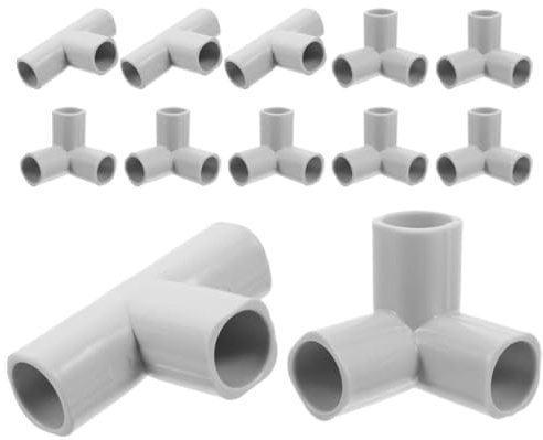 jojofuny 12 Piezas de Conectores en T para Parque Infantil, Accesorios Resistentes de PE para Vallas Interiores, Ideales para Estructuras de Jardín y Reparación de Cercas
