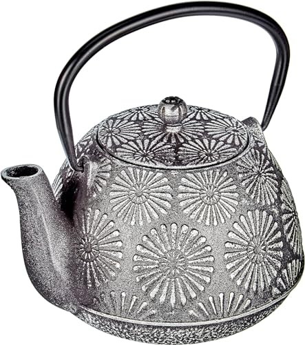 IBILI - Théière en Fonte Bali, 1,2 Litre, Intérieur Émaillé, Compatible avec Les Plaques à Induction