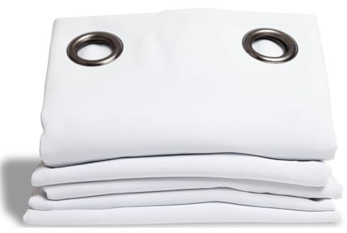 Moondream LumenControl™ Verdunkelungsvorhang | Licht+Sonnenschutz | EU Herstellung | Ösen | Weiß MC720 | 140B x 300H cm