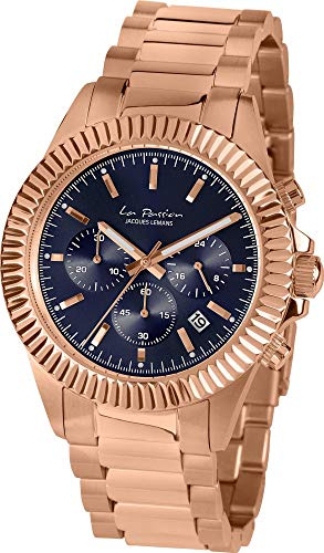 JACQUES LEMANS Unisex-Armbanduhr La Passion Analog Quarz Edelstahl LP-111P