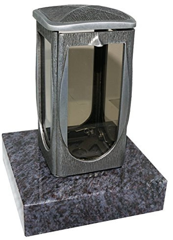 Kunst-Art-Köhl Grablaterne 656 aus Aluminium oder Bronze montiert auf einem Granitsockel (Aluminium, Orion)
