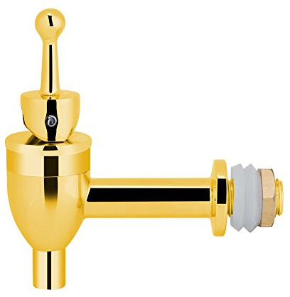 Qiterr Distributeur de Boissons, Robinet en cuivre pour Robinet de Remplacement de Boisson pour Baril à bière(d'or)