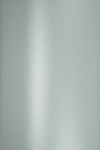 Netuno 10x Perlmutt-Karton Azur-Blau DIN A4 21 x 29,7 cm 250g Majestic Damask Blue Effektkarton Perlglanz Bastel-Karton metallic glänzend für Einladungs-Karten Geburtstagskarten
