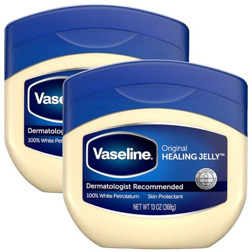 Vaseline Petroleum Jelly Value-Size 2-Pack – Dermatologist Recommended Skin Protectant, Healing Ointment for Beauty & Personal Care, 13 Oz Ea